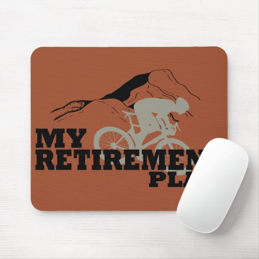 Radfahren ist mein Rentenplan Mousepad (Mit Mouse)