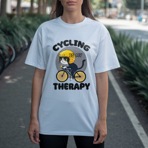 Radfahren ist meine Therapie lustiger Radfahrer T-Shirt