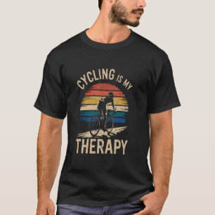 Radfahren ist meine Therapie Retro Radfahren T-Shirt