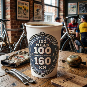 Radfahren Jahrhundert Ride 100 Meilen 160 KM Pappbecher