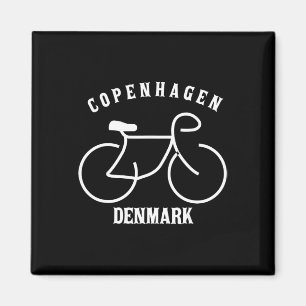 Radfahren Kopenhagen Dänemark Grafik Magnet