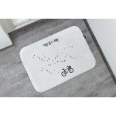 Radfahren Leben, frei als Vogel anpassbar Badematte
