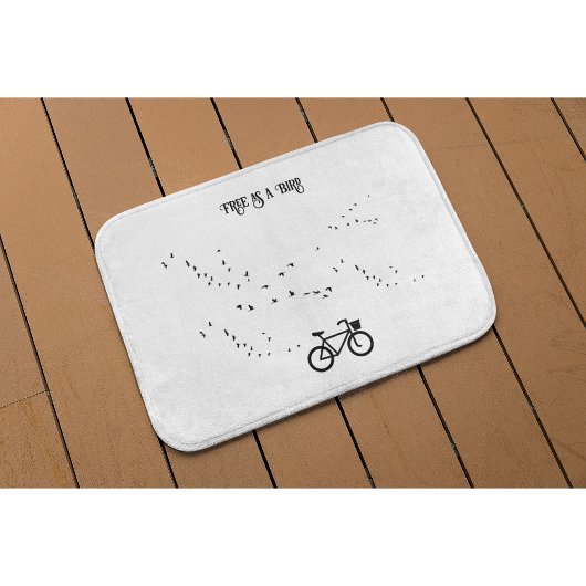 Radfahren Leben, frei als Vogel anpassbar Badematte