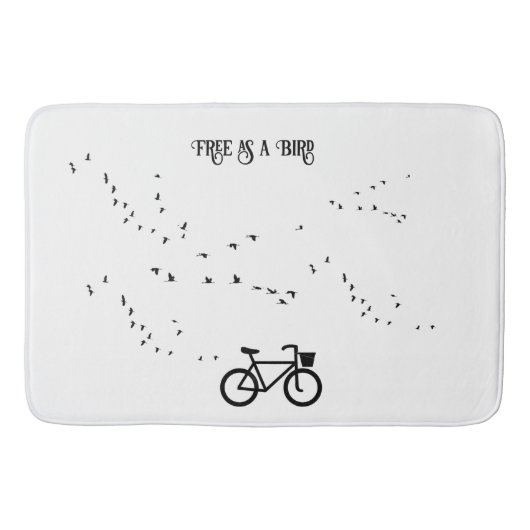 Radfahren Leben, frei als Vogel anpassbar Badematte (Vorderseite)