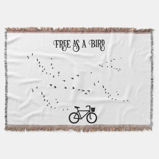 Radfahren Leben, frei als Vogel anpassbar Decke (Vorderseite)