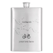 Radfahren Leben, frei als Vogel anpassbar Flachmann (Vorderseite)