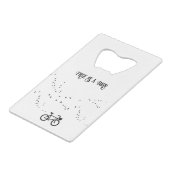 Radfahren Leben, frei als Vogel anpassbar Geldbeutel Flaschenöffner (Vorderseite Schrägansicht)