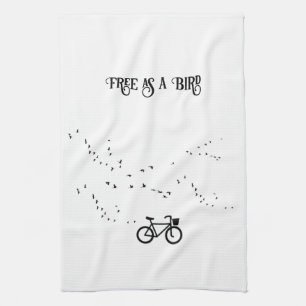 Radfahren Leben, frei als Vogel anpassbar Geschirrtuch