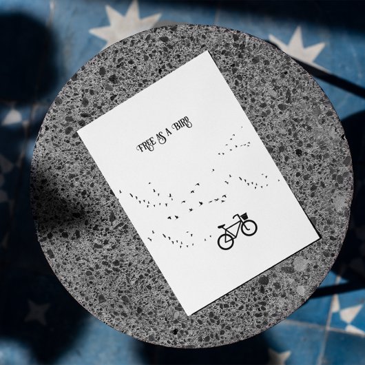 Radfahren Leben, frei als Vogel anpassbar Postkarte