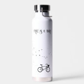 Radfahren Leben, frei als Vogel anpassbar Trinkflasche (Links)