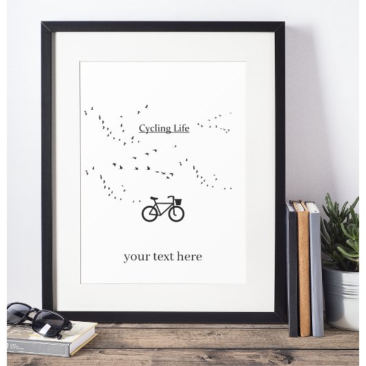 Radfahren Leben, frei als Vogel Fotodruck