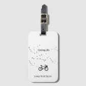 Radfahren Leben, frei als Vogel Gepäckanhänger (Vorderseite Vertikal)