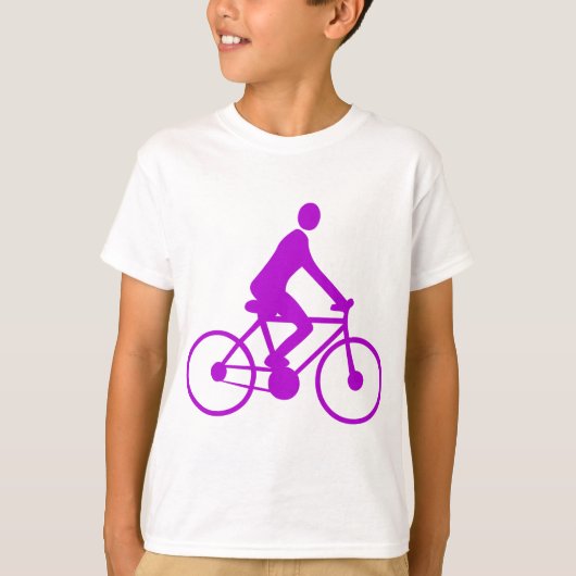 Radfahren - Lila T-Shirt (Vorderseite)