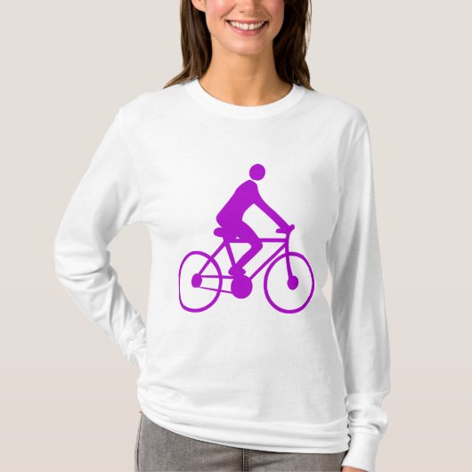 Radfahren - Lila T-Shirt (Vorderseite)