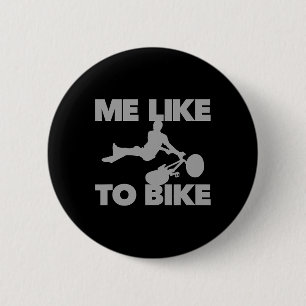 Radfahren lustig Mountainbike Extremes MTB Fahrrad Button
