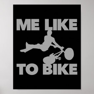 Radfahren lustig Mountainbike Extremes Mtb Fahrrad Poster