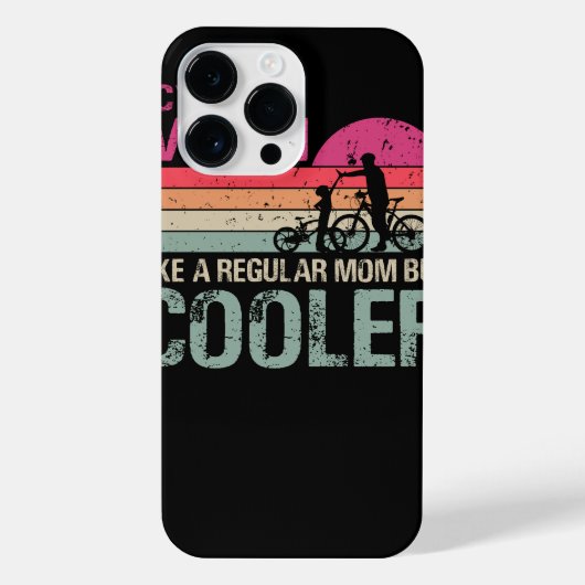 Radfahren Mama wie eine regelmäßige Mama, aber Coo iPhone Hülle (Rückseite)