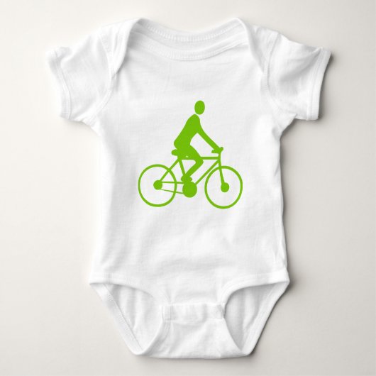 Radfahren - Mars Green Baby Strampler (Vorderseite)