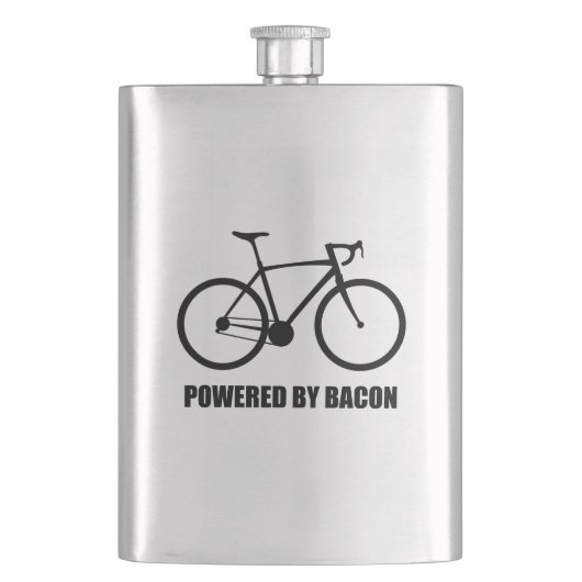 Radfahren mit Bacon Flachmann (Vorderseite)