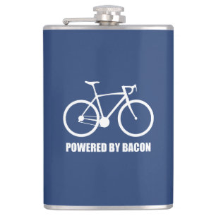 Radfahren mit Bacon Flachmann