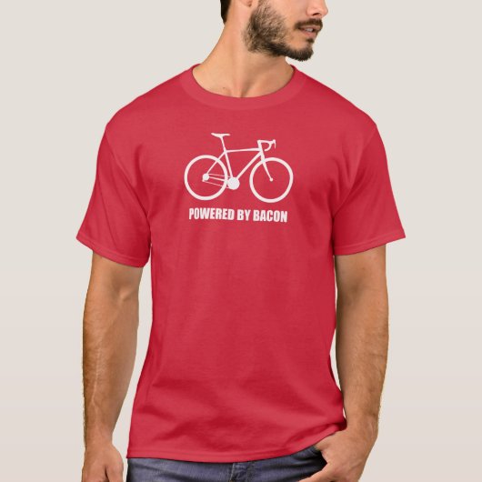 Radfahren mit Bacon T-Shirt (Vorderseite)
