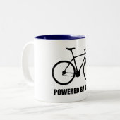 Radfahren mit Bacon Zweifarbige Tasse (Vorderseite Links)