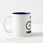 Radfahren mit Bacon Zweifarbige Tasse (Links)