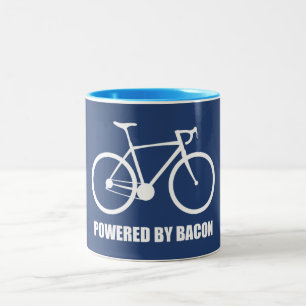 Radfahren mit Bacon Zweifarbige Tasse