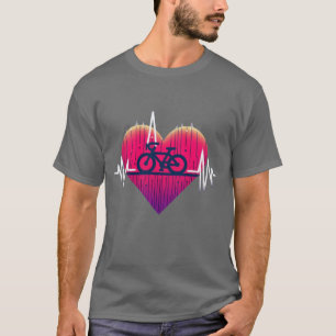 Radfahren mit EKG und Leidenschaft für diesen Spor T-Shirt