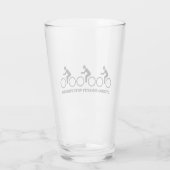 Radfahren mit Freunden hat Vorteile Glas (Rückseite)