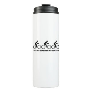 Radfahren mit Freunden hat Vorteile Thermosbecher