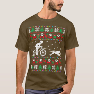 Radfahren mit Hunden Ugly Christmas Sweater Xm T-Shirt