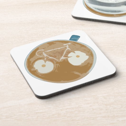 Radfahren mit neuester Kunst Untersetzer (Linke Seite)