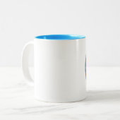 Radfahren mit neuester Kunst Zweifarbige Tasse (Vorderseite Links)