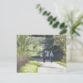 Radfahren mit Postkarte (Stehend Vorderseite)