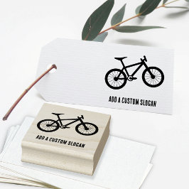 Radfahren - Mountainbike-Sport mit eigenem Text Gummistempel