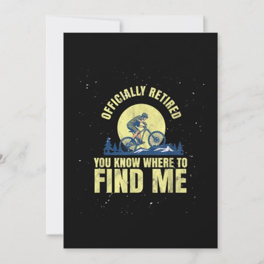 Radfahren Mountainbiken Ruhestand Dankeskarte (Vorderseite)