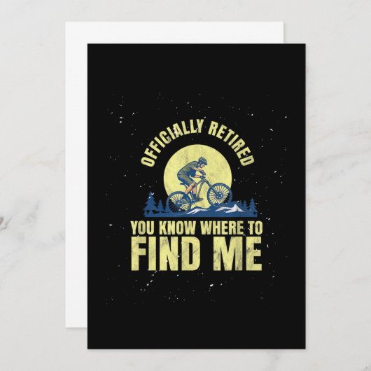 Radfahren Mountainbiken Ruhestand Dankeskarte (Vorne/Hinten)