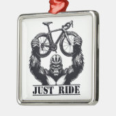 Radfahren nur mit dem Gorilla Ornament Aus Metall (Links)