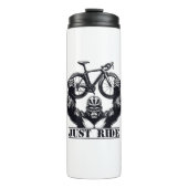 Radfahren nur mit dem Gorilla Thermosbecher (Vorderseite)