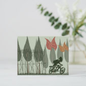 Radfahren Postkarte (Stehend Vorderseite)