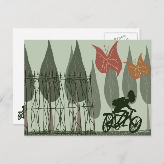 Radfahren Postkarte (Vorne/Hinten)