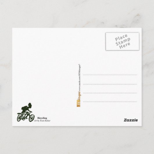 Radfahren Postkarte (Rückseite)