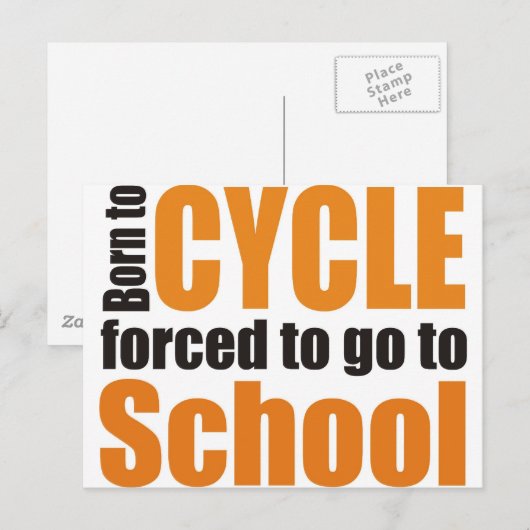 Radfahren Postkarte (Vorne/Hinten)