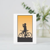 Radfahren Postkarte (Stehend Vorderseite)
