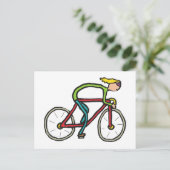 Radfahren Postkarte (Stehend Vorderseite)