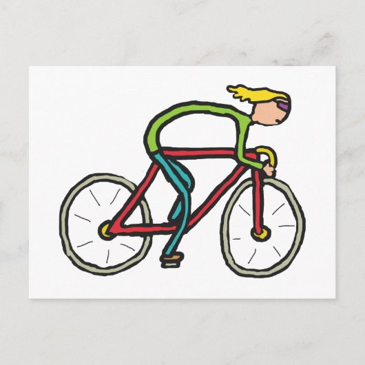 Radfahren Postkarte (Vorderseite)