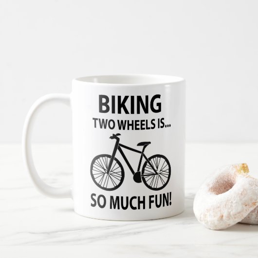 Radfahren Radfahren Radfahren Radfahren Kaffeetasse (Mit Donut)