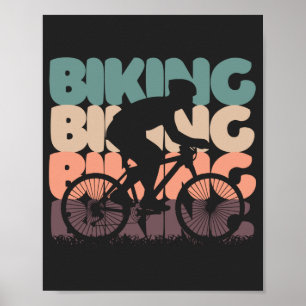 Radfahren Radfahren Radfahren vintage retro Biker Poster