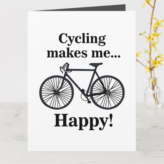 Radfahren Radfahren Radfahrer Geburtstag Karte (Gelbe Blume)